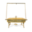Brass Gold Rectangle Chafing Dish
