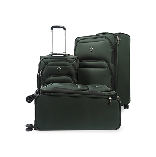Black Delsey Paris 3-Piece Softside Luggage Set